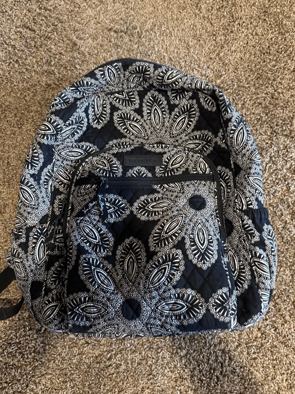 Vera Bradley Black and White Quilted Backpack
